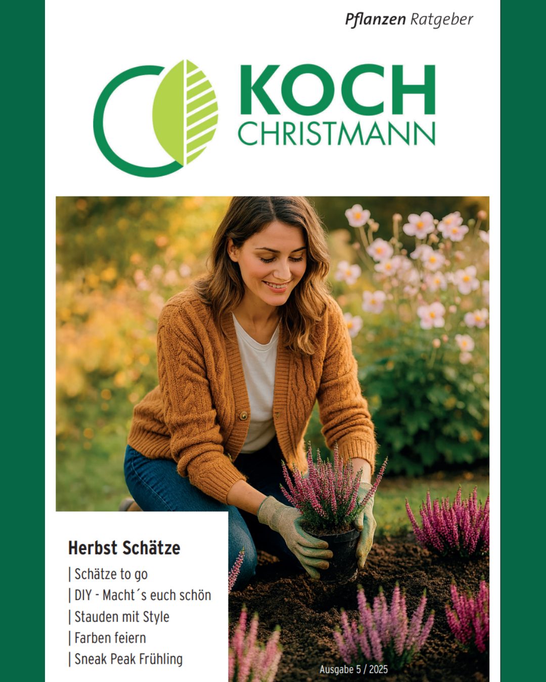 🍂 Die neue Herbstausgabe ist da! 🍂
Unser Kundenmagazin bringt euch die schönsten Herbstschätze:
🌿 Stauden, Gehölze & Zwiebelpflanzen für Farbe & Struktur
🌼 Kübelideen für Balkon & Terrasse
🎨 DIY-Anleitung für einen dekorativen Herbstkranz
🍁 Gehölze mit spektakulärer Herbstfärbung
🌷 Plus: Tipps für Blumenzwiebeln – jetzt pflanzen, im Frühling staunen!
👉 Jetzt kostenlos digital durchblättern & herunterladen: https://pflanzenfachhandel.de/Koch/
#kochchristmann #kaiserslautern #herbstgarten #gartenschätze #gartenideen